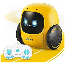 Robô com Controle Remoto e Musicas para Crianças de 5 a 7 Anos, Powerextra, Amarelo