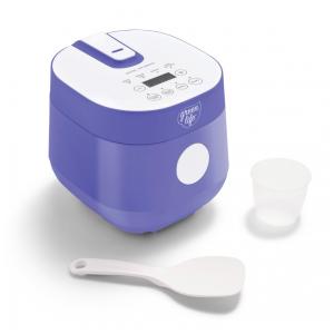 Panela de Arroz Elétrica GreenLife 1,5L Lilás Cerâmica Antiaderente PFAS-Free, Fuzzy Logic, Programável, Bowl Removível, Lava-louças, 110V