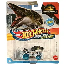 Miniatura de Metal Hot Wheels Racer Verse Mosasaurus Jurassic World Rebirth Escala 1:64 Azul