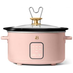 Panela elétrica de cozimento lento Beautiful 4L rosa 1500W 110V painel touch