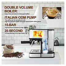 Cafeteira Elétrica Expresso Portátil Funcionamento Manual Bolsa para Transporte Até 7 Xícaras, NH KITCHEN 1, Preto