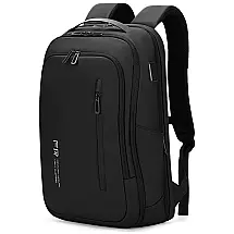 Mochila Unissex para Notebook até 15,6" com Porta USB, FENRUIEN, Preta, Resistente e Moderna