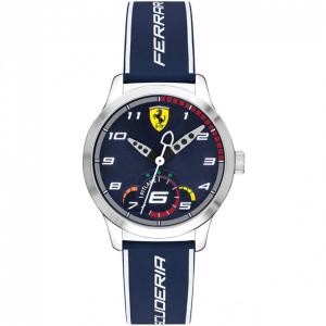 Relógio de Pulso Ferrari Pitlane Quartzo Aço Inoxidável Bracelete em Silicone Azul