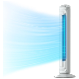 Ventilador de Torre FZ09 com 3 Velocidades, Ultras Silencioso, 110V 50W, AIRVENTION, Branco