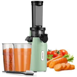Centrífuga de Frutas 500mL de Mastigação Lenta com Acessórios e Função Reversa, 150W, 110v, SOVIDER, Verde
