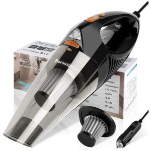 Aspirador Portátil Baronage para Carro DC 12V Cabo de 5mts Pó Úmido e Seco, Laranja
