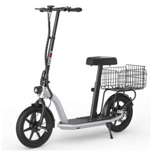 Patinete Elétrico para Adultos com Alcance 50km e Peso 100kg, Hiboy ECOM 14, Cinza