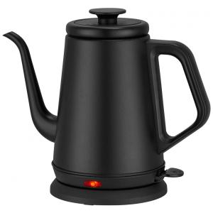 Chaleira Elétrica 1L com Desligamento Automático e Aço Inoxidável, 110V 1000W, Nozaya, Preta