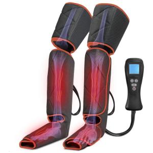 Massageador Elétrico de Compressão para Pernas e Pés 4 Modos e 4 Intensidades, Bivolt, CLORIS, Preto