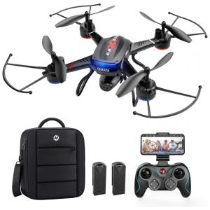 F181W Drone para Adultos e Crianças com Câmera HD Controle de Voz e Gestos, 2 Baterias, HOLY STONE, Preto