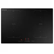 Cooktop de indução 77cm Empava preto 4 zonas vidro cerâmico bridge, controle touch, timer e segurança 7200W 220V