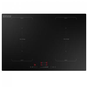 Cooktop de indução 77cm Empava preto 4 zonas vidro cerâmico bridge, controle touch, timer e segurança 7200W 220V