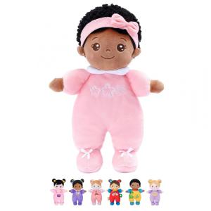 Bonecas de Pano Afro-Brasileiras Macias e Multiculturais - Ideal para Meninas. Brinquedo de Pelúcia para Dormir e Aconchegar - 1