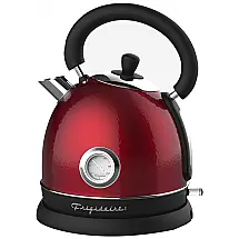 WHITE Chaleira Elétrica Retrô 1.8L com Controle de Temperatura, 110v, FRIGIDAIRE EKET125 RED, Vermelho