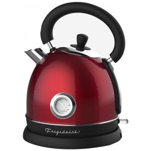 WHITE Chaleira Elétrica Retrô 1.8L com Controle de Temperatura, 110v, FRIGIDAIRE EKET125 RED, Vermelho