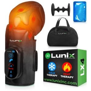 Massageador Elétrico de Compressão para Pernas e Pés 6 Modos e 3 Intensidades, Lunix LX4, Preto
