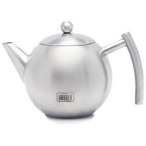 Venoly Chaleira 1,5L com Infusor Removível de Aço Inoxidável, Prata