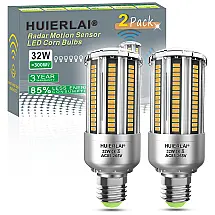 Lâmpada LED Base E26, E27 com 3000 Lumens Branca Neutra 250W, 2 Unidades, HUIERLAI, Branco