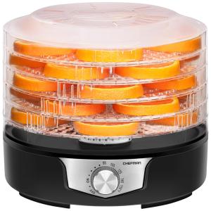 Desidratador de Alimentos, com 5 bandejas, 350W, 110v, CHEFMAN, Preto