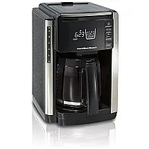 Cafeteira Elétrica Programável Faz Até 12 Xícaras Programável até 24h, HAMILTON BEACH 45300R, Preto