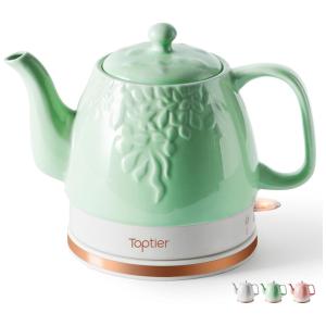 Toptier Chaleira Elétrica 1L de Cerâmica e Proteção de Fervura 110V, 1200W, Cinza