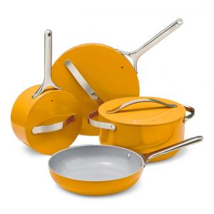 Conjunto de Panelas Antiaderente Revestida de Cerâmica, 12 Peças, CARAWAY Marigold, Amarelo