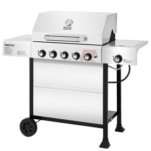 Churrasqueira a Gás 64.000 BTU com 5 Queimadores e 1 Queimador Lateral em Aço Inoxidável, ROYAL GOURMET GA5401T, Prateado