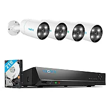 Sistema de Câmeras de Segurança 8 Canais 4K 8MP PoE, 4 PCS, REOLINK RLK8 810B4 A, Branco