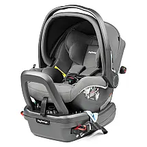 Cadeirinha Peg Perego Primo Viaggio Cinza Bebê Recém-nascido com Base Antirrotação 1,8 a 13,6 kg