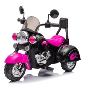 Moto Elétrica Infantil a Bateria 6V com Sons e Luzes, Idade Rec 3 a 5 Anos, Kidsera, Rosa