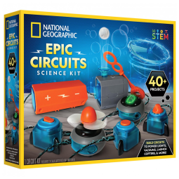 Circuit Maker Kit 120 Projetos – Brinquedo Educativo de Eletrônica e STEM para Crianças, Presente Criativo, National Geographic