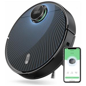 Aspirador de Pó Robô Zoozee Z70 com Mapeamento Multinível e Sucção Forte 3500PA, 110V, Preto
