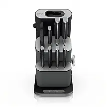 Conjunto de Facas Ninja NeverDull NK32010BK1 10 Peças Aço Inox Afiador Removível Preto