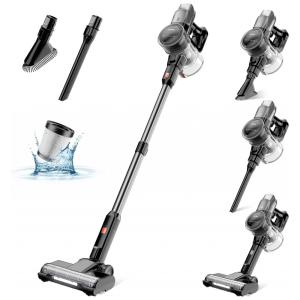 Aspirador de Pó Multifuncional sem Fio com Acessórios, 110V, Powools, Cinza