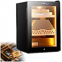 Humidor Elétrico 50L para Charutos Generic Preto Termoelétrico com Controle de Temperatura e Umidade 240V