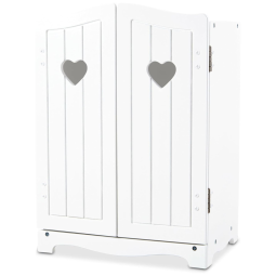 Armário de Roupas em Madeira para Bonecas e Bichos de Pelúcia com Até 43 cm de Altura, Melissa & Doug, Branco