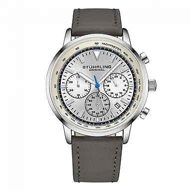 Relógio Stuhrling Cronógrafo 44mm Prateado