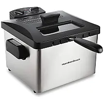 Fritadeira Elétrica 4,5L Profissional, Aço Inoxidável, 1800W, 110v, HAMILTON BEACH 35035, Prateado