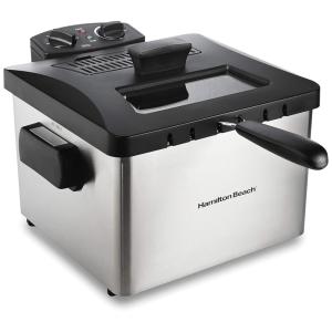 Fritadeira Elétrica 4,5L Profissional, Aço Inoxidável, 1800W, 110v, HAMILTON BEACH 35035, Prateado