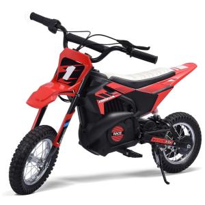Moto Elétrica Infantil para Trilha a Bateria 24V até 22 km, h 250W Idade Rec 13 Anos, Blitzshark, Vermelha