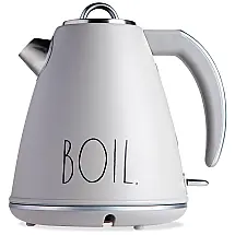 Chaleira Elétrica 1.5L em Aço Inoxidável com Desligamento Automático e Proteção Contra Fervura, 1500W, 110v, RAE DUNN, Branco