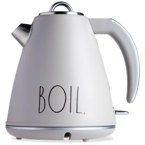 Chaleira Elétrica 1.5L em Aço Inoxidável com Desligamento Automático e Proteção Contra Fervura, 1500W, 110v, RAE DUNN, Branco