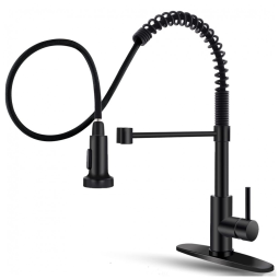 Torneira Cozinha com Pulverizador Pull Down Dupla Função, de Aço Inoxidável e Alça Única, OWOFAN 9009R-A