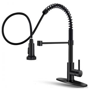 Torneira Cozinha com Pulverizador Pull Down Dupla Função, de Aço Inoxidável e Alça Única, OWOFAN 9009R-A