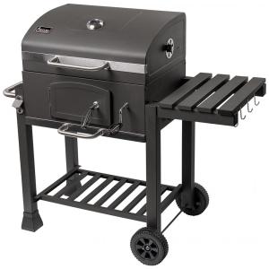 Churrasqueira a Carvão Portátil com Rodas e Mesa Auxiliar, Cor, JAK GLOBAL TRADE 11245 JAK, Preto