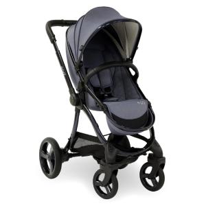 Carrinho de Bebê Completo com Sistema de Viagem e Recursos de Assento, Proteção Contra Insetos e Chuva, EGG, Cinza Cambraia