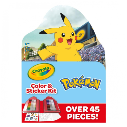 Estojo de Arte Crayola Pokémon com 26 Marcadores e 20 Páginas para Colorir Multicolorido