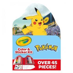 Estojo de Arte Crayola Pokémon com 26 Marcadores e 20 Páginas para Colorir Multicolorido