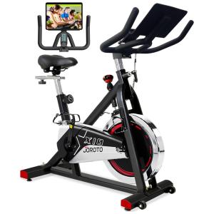 Bicicleta Ergométrica com Assento Ajustável e Suporte para Garrafa, JOROTO X1S Belt Drive, Preto