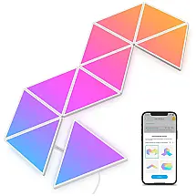 Painel Triangular LED RGBIC com Controle por APP Inteligente Wi Fi, 10 Paineis, GOVEE H6067, Azul